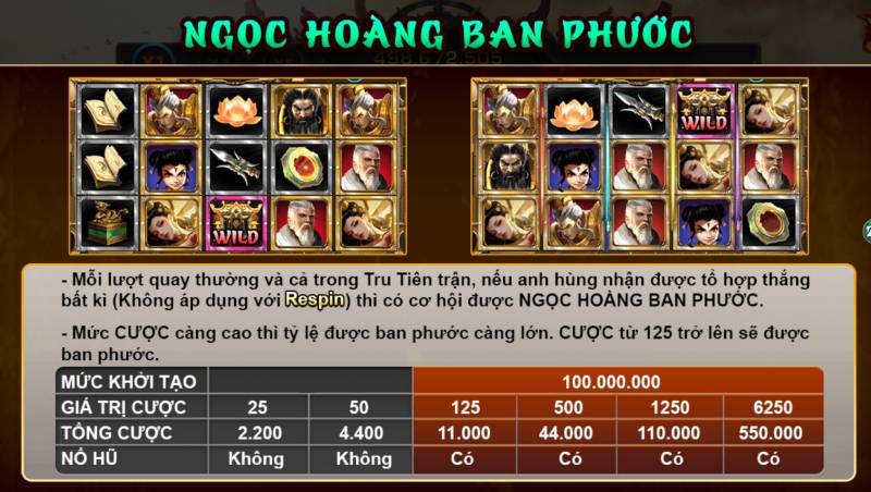 Slot Game Phong Thần - Thần Thoại Đông Phương Kết Hợp Nổ Hũ 4 Ngọc Hoàng Ban Phước – Vòng quay thần thánh